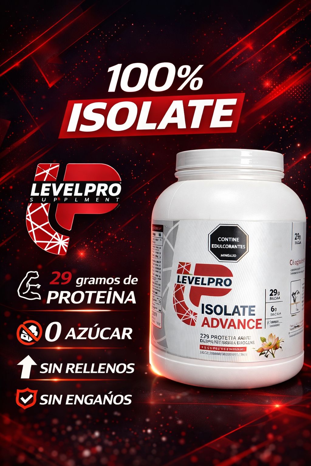 ISOLATE ADVANCE 5 LB + PRE ENTRENO RAGE73 - Imagen 2